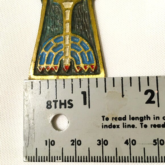 Curved Brass Letter Opener, Menorah, Israel, Circa 1970s, Used - Picture 7 of 7